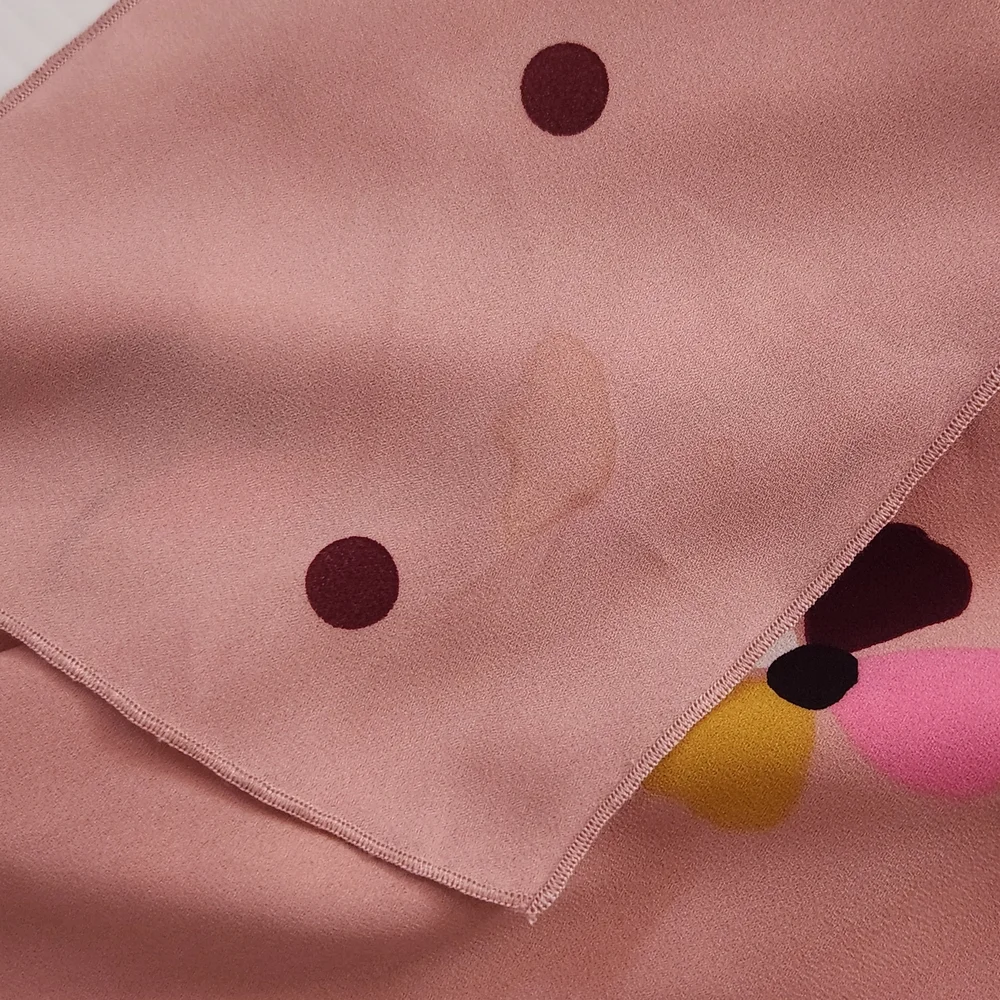 Kate Spade Pink Polka Dot and Floral Dress With Tie Front Size L - Picture 4 of 7